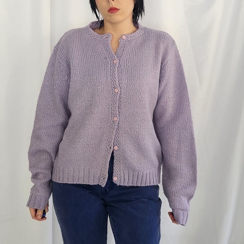 80s‎ Lilac Purple Cardigan